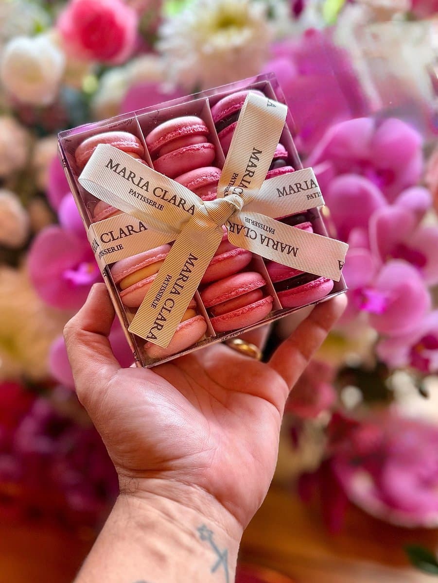 Caixa de macarons artesanais